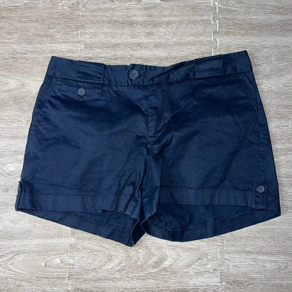 Banana Republic Women's Navy Blue Chino Shorts Size 8 Casual